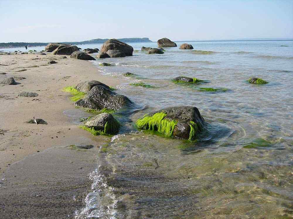 Vielfältig geformte Strandabschnitte am Göhren Nordstrand auf der Insel Rügen